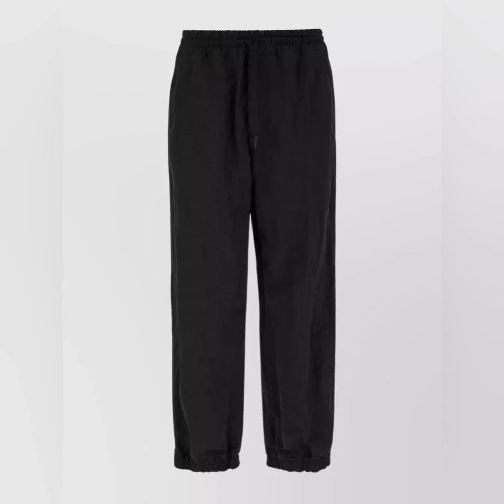 Burberry Golf Black Joggers Nova Check Trim on Back Pocket (M1)